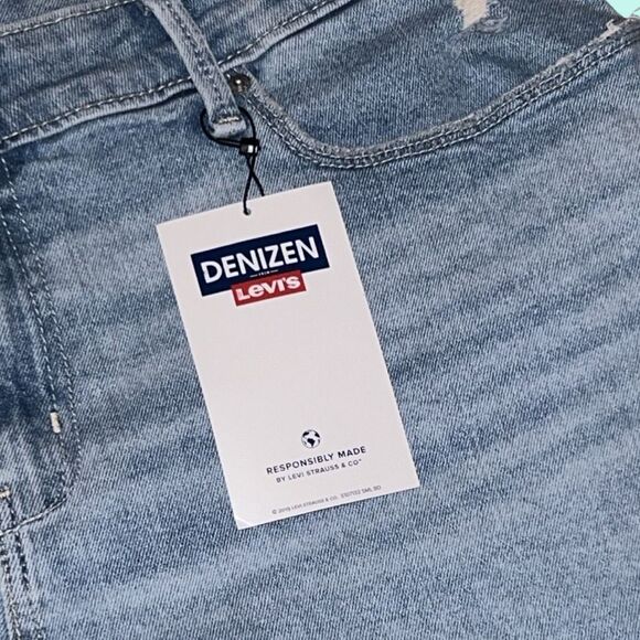 NWT Plus Size Denzin by Levi’s Mid Rise Cuffed Denim Shorts Size 14 Waist 32 #15 - Picture 2 of 4